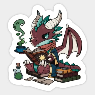 Even Dragons Drink Tea Sticker